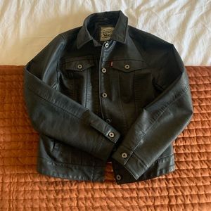 Levi’s leather trucker jacket